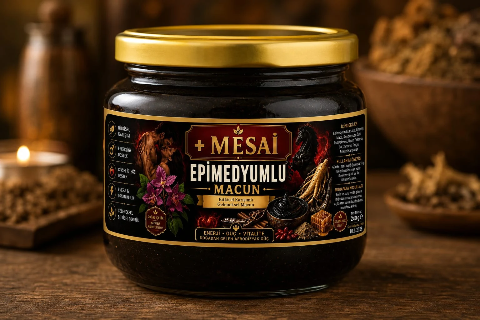 Tuana Bitkisel epimedyumlu koyu macun